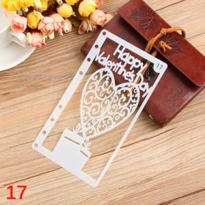 Planner Stencil - Valentines (4 by 7 inch)