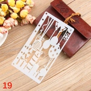 Planner Stencil - Christmas Scene (4 by 7 inch)