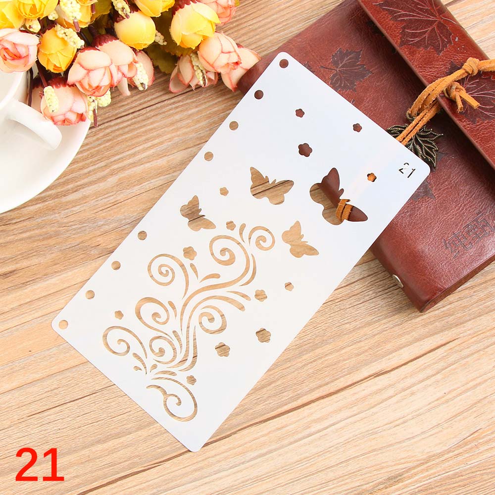 Planner Stencil - Butterflies and Swirls (4 by 7 inch) CHCS 85 stencil butterflies swirls Planner Stencil - Butterflies and Swirls (4 by 7 inch)