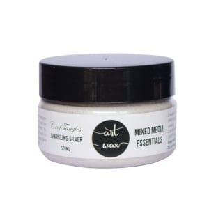 CrafTangles mixed media Essentials - Art Waxes - Sparkling Silver (50 ml)