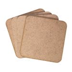 CrafTangles 5mm MDF Tea Coasters (4 pcs) - Rounded Square