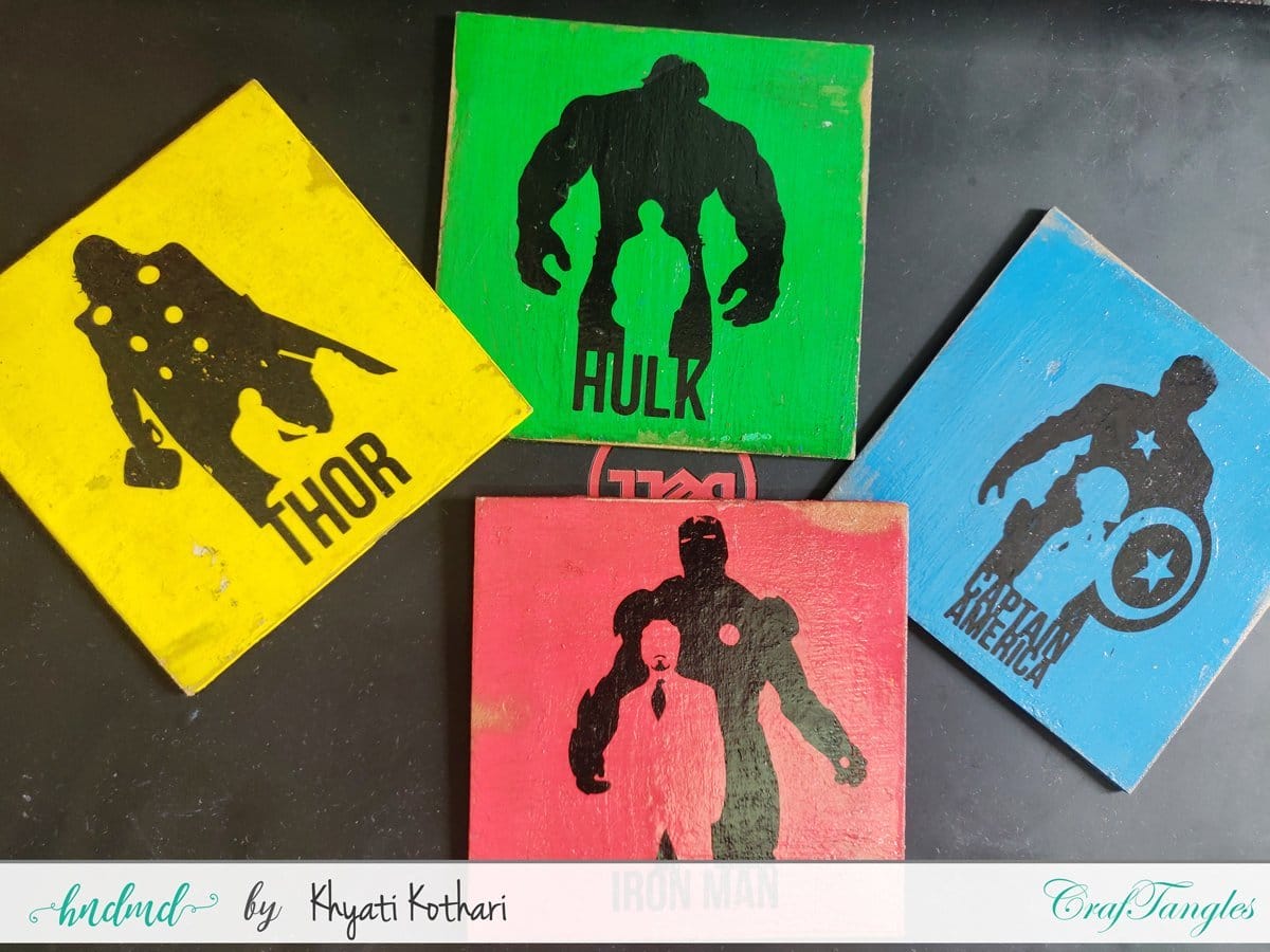 CrafTangles 5mm MDF Tea Coasters (4 pcs) - Square CrafTangles MDF Coasters Jan2021 4 CrafTangles_MDF_Coasters_Jan2021_4