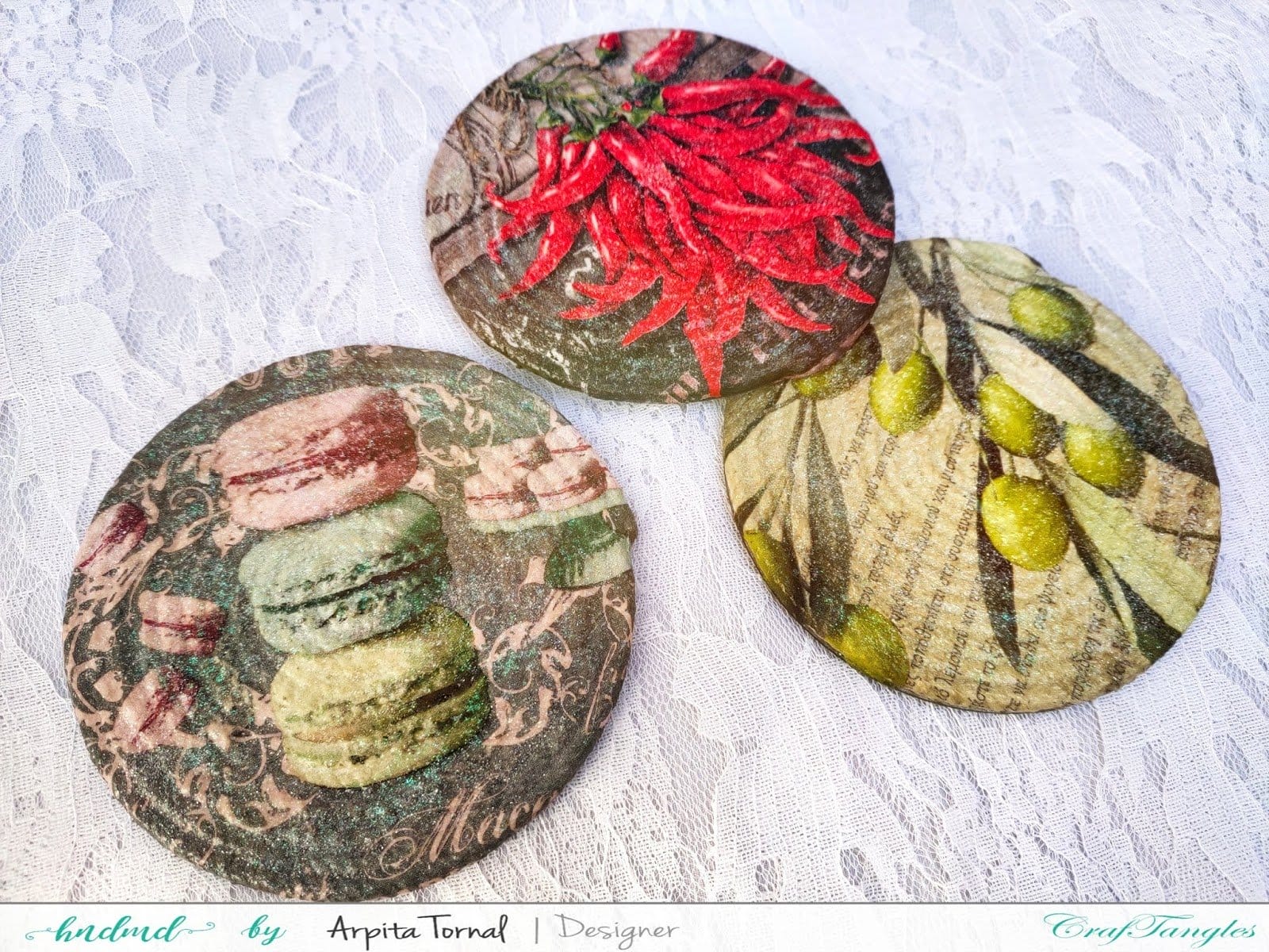 CrafTangles 5mm MDF Tea Coasters (4 pcs) - Circle CrafTangles MDF Coasters Jan2021 8 CrafTangles_MDF_Coasters_Jan2021_8