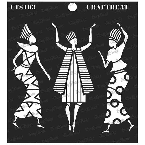 CrafTreat 6"x6" Stencil - Egyptians CrafTreat Stencil Egyptians CTS103 CrafTreat 6"x6" Stencil - Egyptians