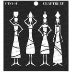 CrafTreat 6"x6" Stencil - Tribal Potters