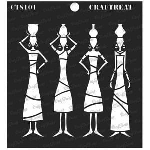 CrafTreat 6"x6" Stencil - Tribal Potters