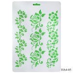 Cake Stencil - Floral Borders (A4)