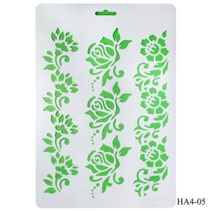 Cake Stencil - Floral Borders (A4)