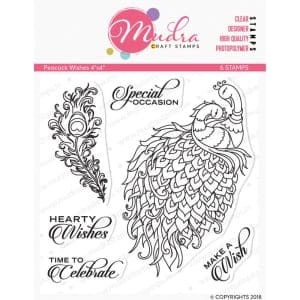 Mudra Craft Stamps - Peacock Wishes