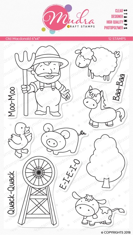 Mudra Craft Stamps - Old Macdonald