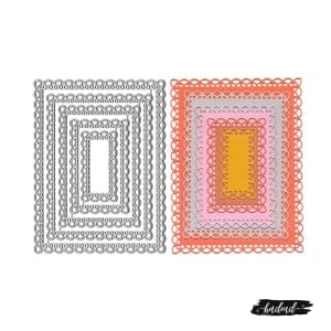 Steel Dies - Decorative scalloped Rectangles (Set of 5 dies)