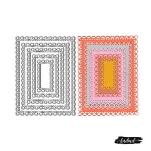 Steel Dies - Decorative scalloped Rectangles (Set of 5 dies)