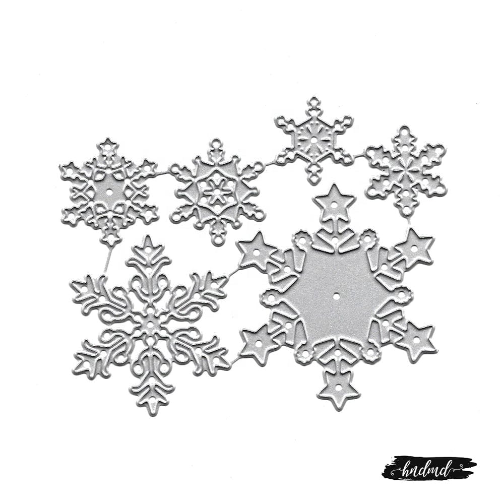Steel Dies - Snowflakes (Set of 6 dies) XY595 steel cutting dies CraftAdda Steel Dies - Snowflakes (Set of 6 dies)