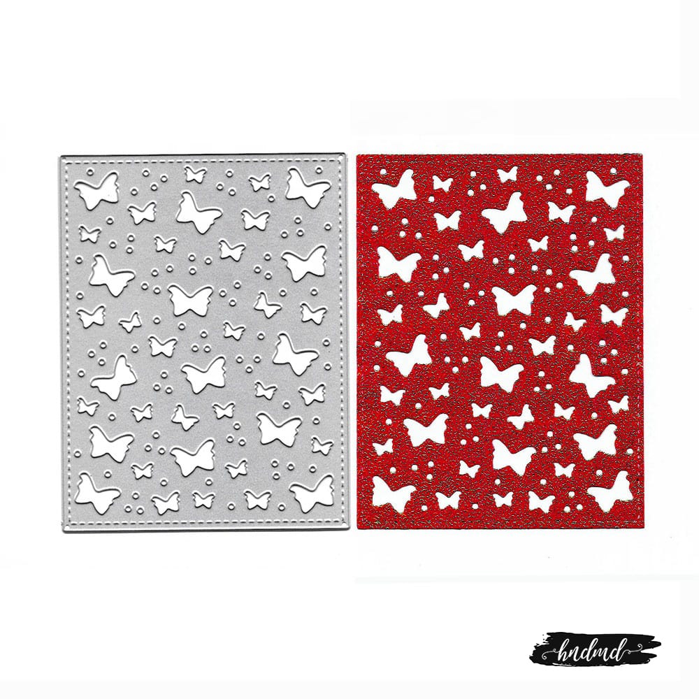 Steel Background Dies - Butterfly Grid XY791 steel cutting dies CraftAdda Steel Background Dies - Butterfly Grid