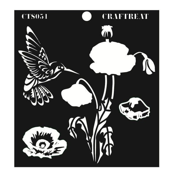 CrafTreat Layered Stencil - Poppy craftreat layered stencil poppy CrafTreat Layered Stencil - Poppy