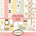 CrafTreat Paper Pack - Cute Cuddly Girl 12x12