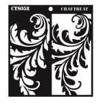 CrafTreat Layered Stencil - Flourish Positive Negative
