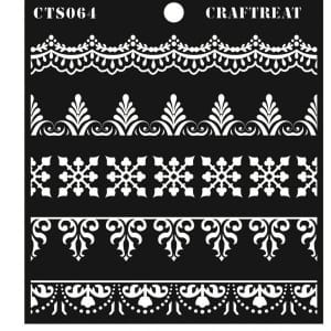 CrafTreat 6"x6" Stencil - Ornate Borders