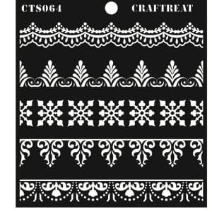 CrafTreat 6"x6" Stencil - Ornate Borders