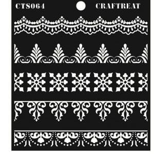 CrafTreat 6"x6" Stencil - Ornate Borders