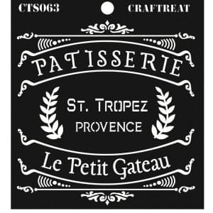 CrafTreat 6"x6" Stencil - Pattisserie