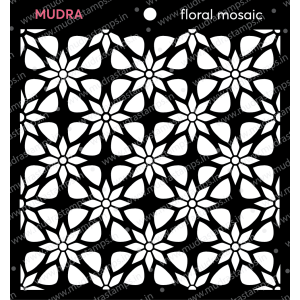 Mudra Stencils - Floral mosaic