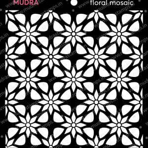Mudra Stencils - Floral mosaic