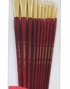 Daler Rowney Simply Bristle White Long Handled Brush Set Of 10