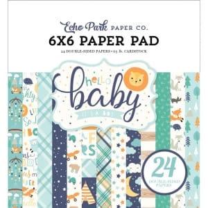 Echo Park Double-Sided Paper Pad 6"X6" 24/Pkg - Hello Baby - Its a Boy