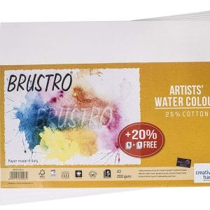 Brustro Artists Watercolour Paper (25% Cotton) - 200 gsm - A3