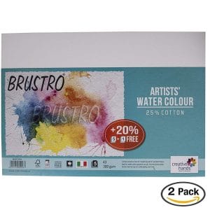 Brustro Artists Watercolour Paper (25% Cotton) - 300 gsm - A3