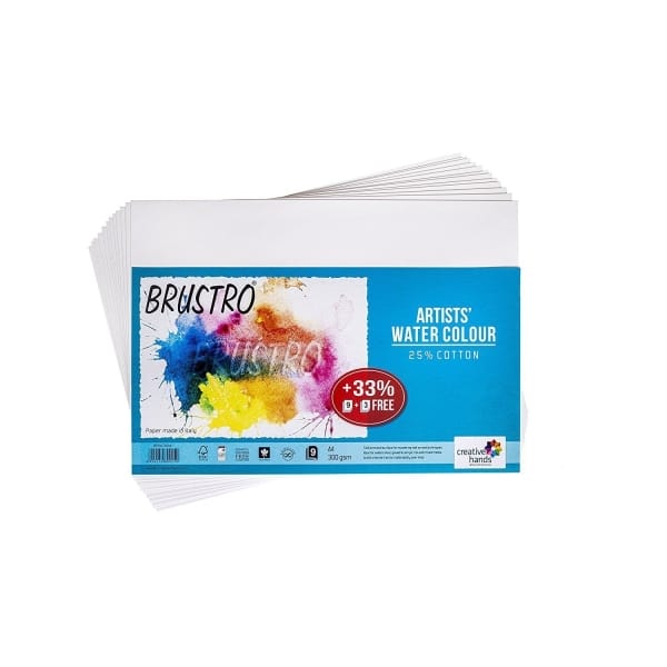 Brustro Artists Watercolour Paper (25% Cotton) - 300 gsm - A4