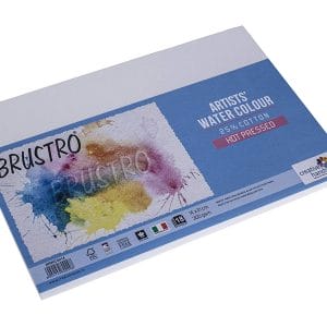 Brustro Artists Watercolour Hot Pressed Paper (25% Cotton) - 300 gsm - A5
