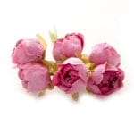 Fabric Roses - Pink (Set of 6 roses)