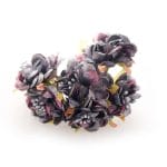 Fabric Flowers with pollens - Shimmery Grey (Set of 6 roses)