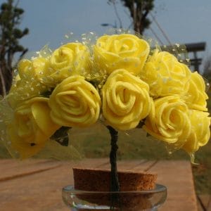 Foam Roses - Yellow (Set of 24 roses)