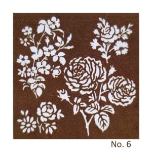 Stencil - Floral Design 3 (8 by 8 inch)