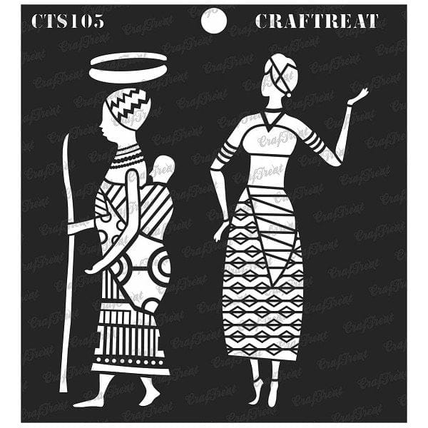 CrafTreat 6"x6" Stencil - Tribal Errands CrafTreat Stencil Tribal Errands CTS105 CrafTreat 6"x6" Stencil - Tribal Errands