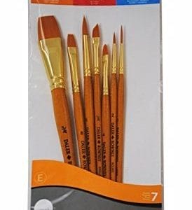 Daler-Rowney Simply Gold Taklon Synthetic Short Handled Brush Set of 7