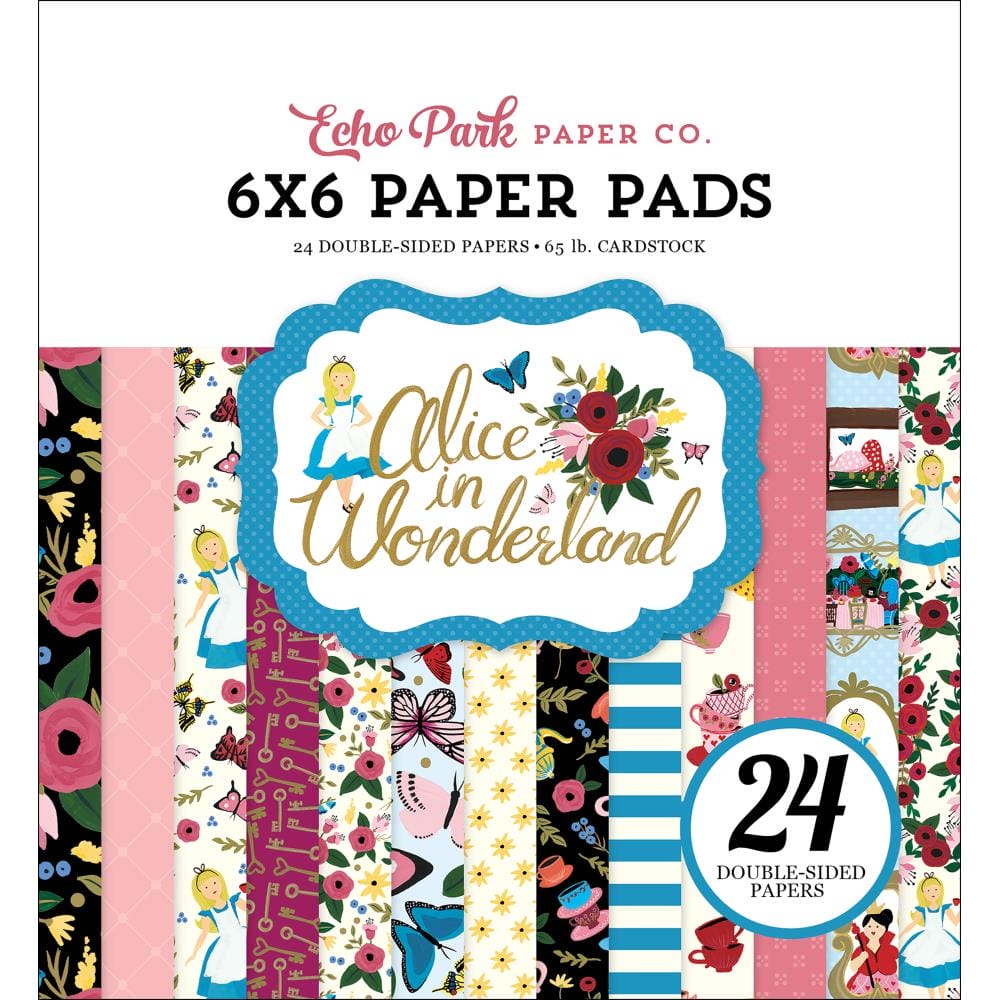 EchoPark paper pad - Alice in Wonderland (6by6 inch) echo park 6by6 paper alice in wonderland AIW14823 EchoPark paper pad - Alice in Wonderland (6by6 inch)