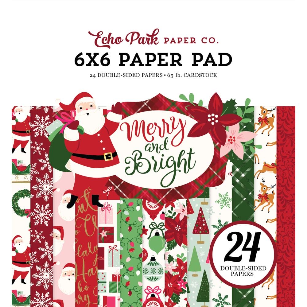 EchoPark paper pad - Merry and Bright (6by6 inch)