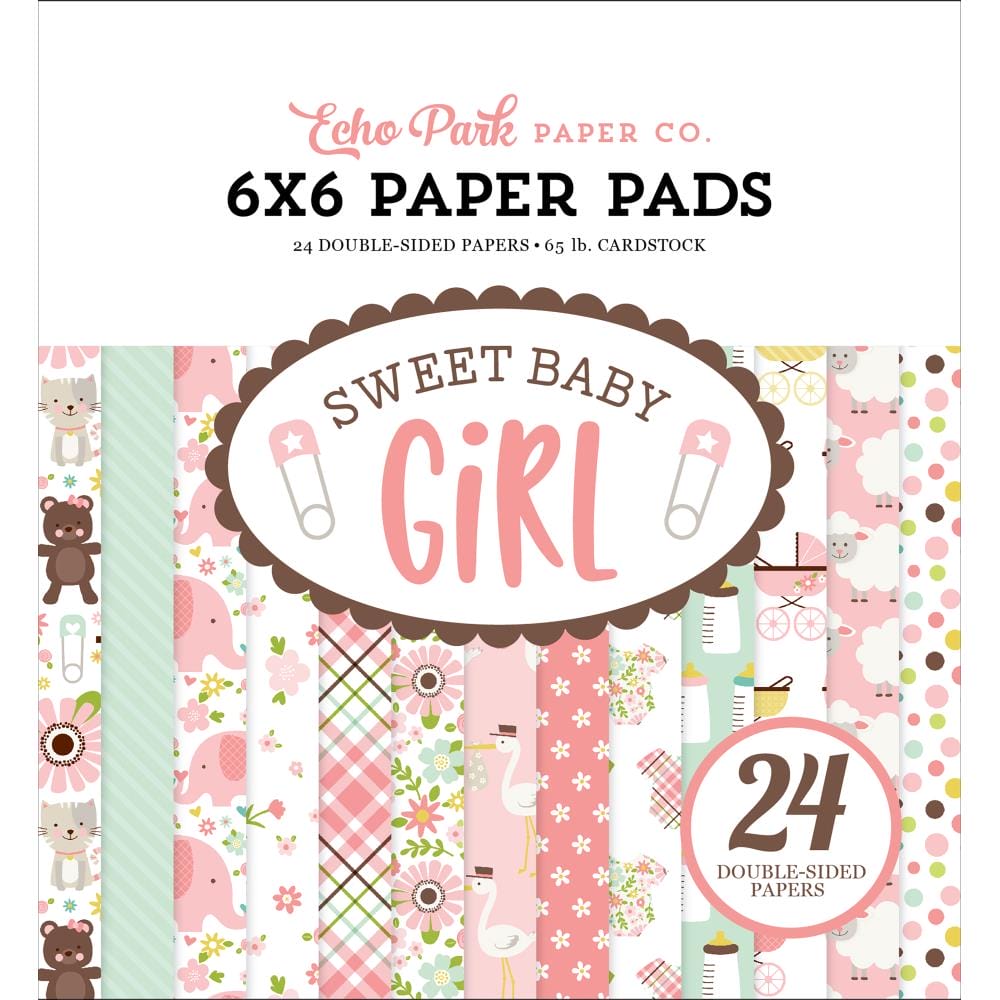 EchoPark paper pad - Sweet Baby Girl (6by6 inch) echo park 6by6 paper sweet baby girl SBG142023 EchoPark paper pad - Sweet Baby Girl (6by6 inch)