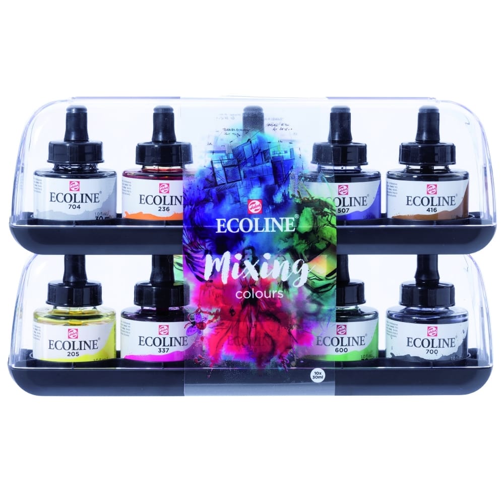 Talens Ecoline Liquid Watercolor Set - Mixing (Set of 10) - 11259902 ...