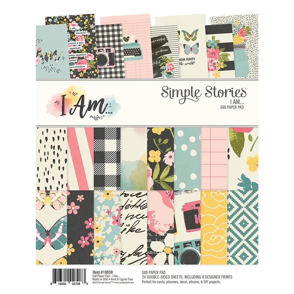 Simple Stories Double-Sided Paper Pad - I Am (6"X8" 24/Pkg) simple Stories paper pack i am 6by8 Simple Stories Double-Sided Paper Pad - I Am (6"X8" 24/Pkg)