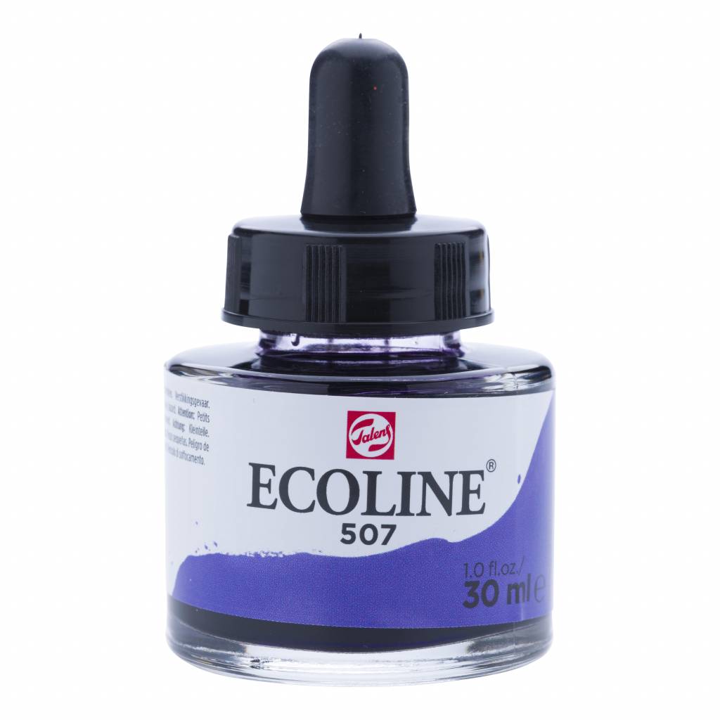 Talens Ecoline Liquid Watercolour 30ml - Ultramarine Violet talens ecoline liquid watercolour 30ml 507 ultrama Talens Ecoline Liquid Watercolour 30ml - Ultramarine Violet