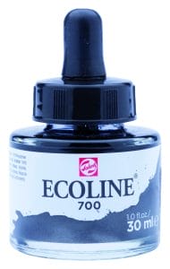Talens Ecoline Liquid Watercolour 30ml - Black