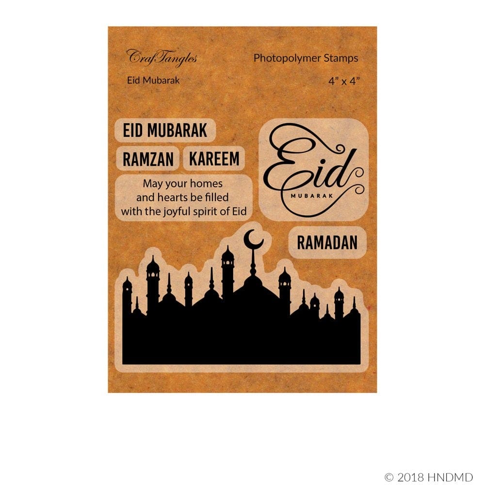 CrafTangles Photopolymer Stamps - Eid Mubarak 70 Eid Mubarak CrafTangles Photopolymer Stamps - Eid Mubarak