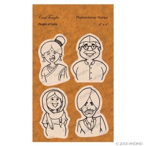 CrafTangles Photopolymer Stamps - People of India