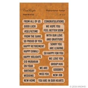CrafTangles Photopolymer Stamps - From all of Us