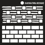 Nakshathra Designs 6"x6" Stencil - Bricks 2 in 1